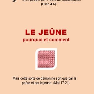 Le jeûne pourquoi et comment?